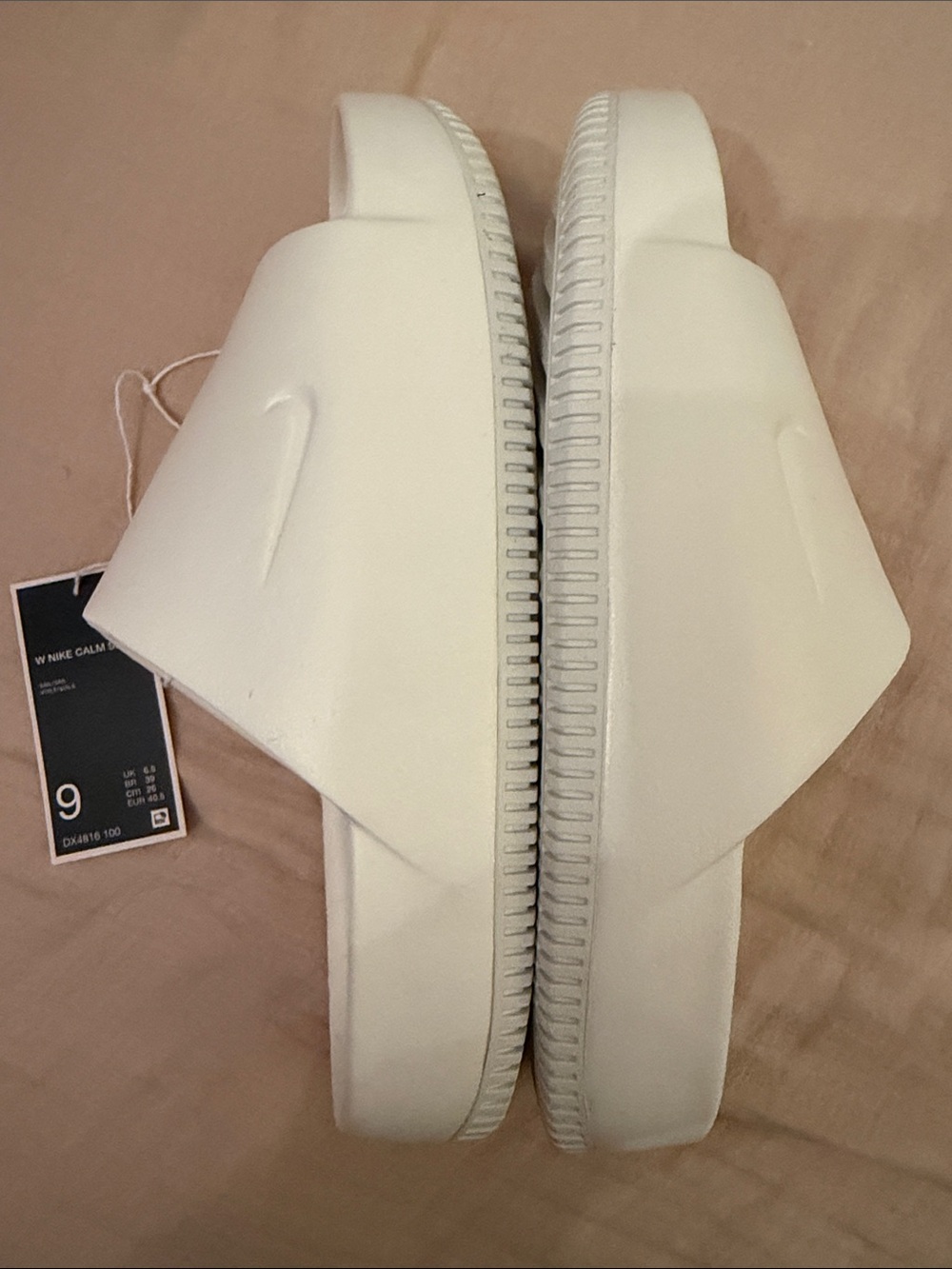 Nike White Calm Slide Sandals in Sail (White) - Picture 3 of 10